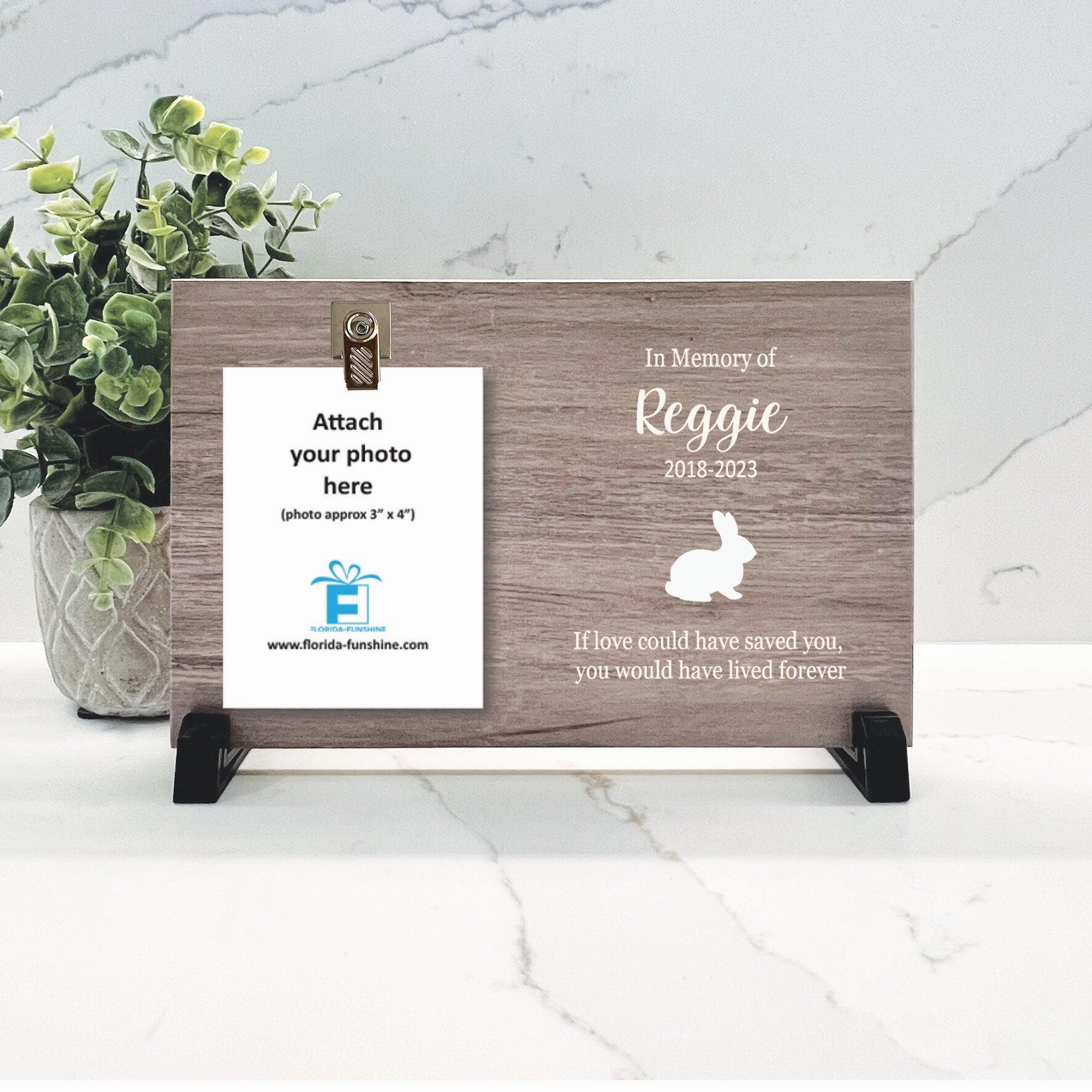 Rabbit Memorial Gift - Rabbit Memorial Frame