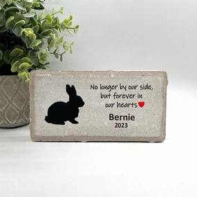 Rabbit Memorial Stone - No longer by our side but forever in our hearts