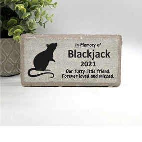 Rat / Mouse Memorial Stone- Personalized Pet Keepsake - Pet Memorial Stone