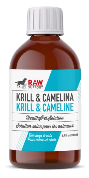 Raw Support Krill & Camelina Oil blend for dogs & cats 200ml cat vitamins, cat immune support