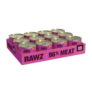 RAWZ Cat 96% Rabbit Pate 155g adult cat food, best cat food for adults