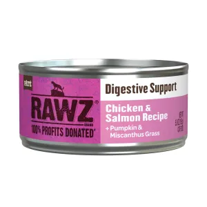 RAWZ Cat Digestive Support Chicken & Salmon 5.5oz adult cat food, best cat food for adults