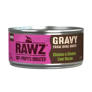 RAWZ Cat Gravy Chicken & Chicken Liver 5.5oz adult cat food, best cat food for adults