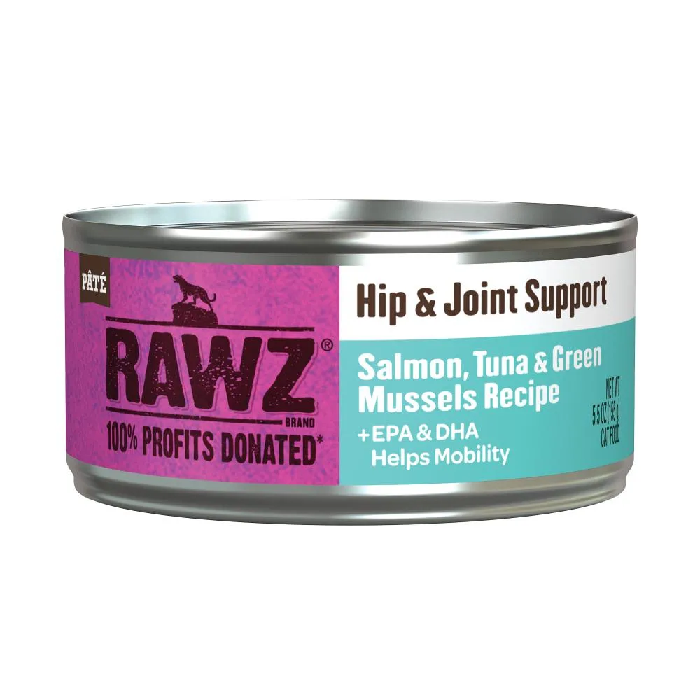 RAWZ Cat Hip&Joint Support Salmon,Tuna,GreenMussels 5.5oz dry cat food, cat kibble