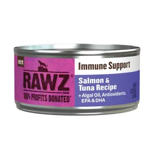 RAWZ Cat Immune Support Salmon & Tuna 5.5oz adult cat food, best cat food for adults