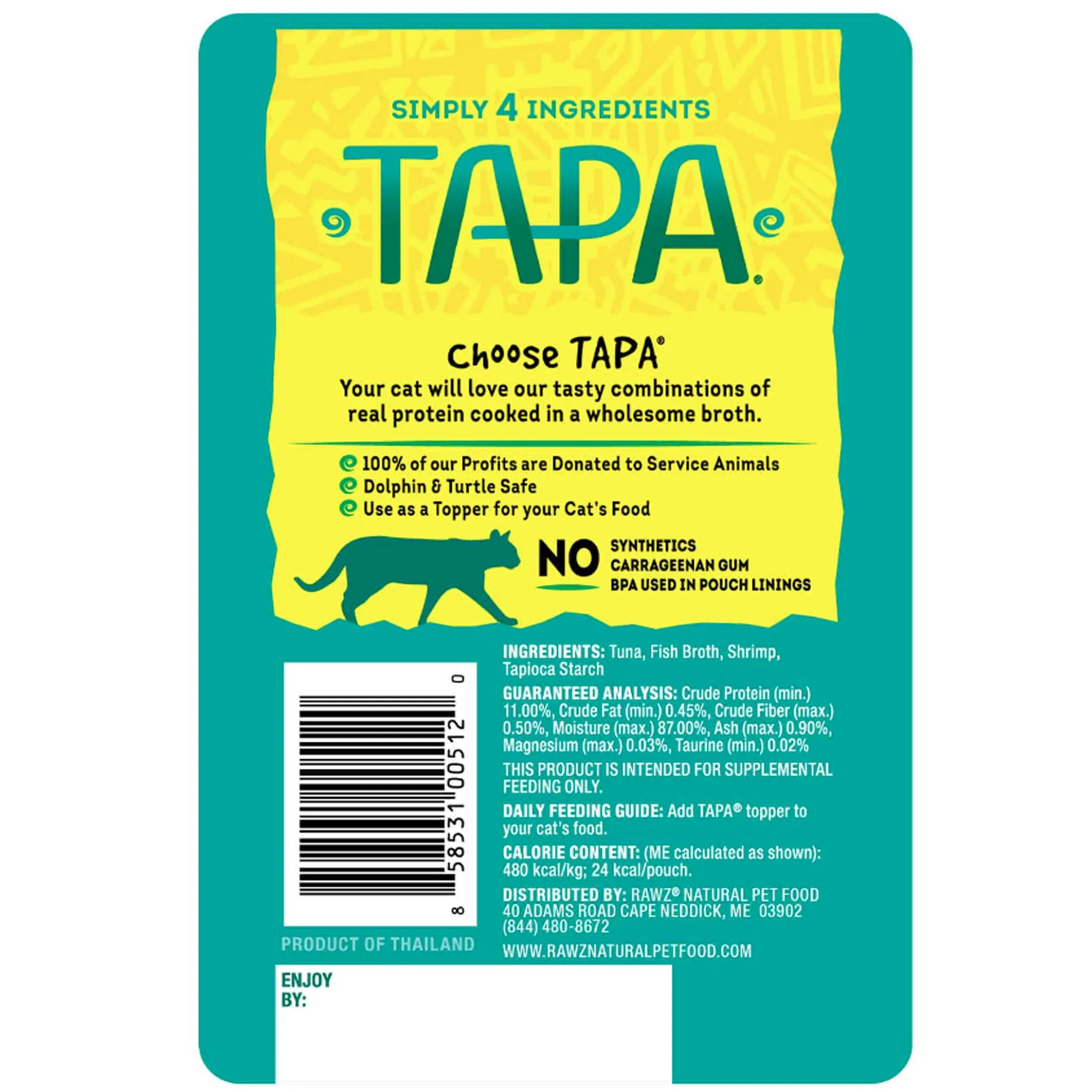RAWZ Tapa Broth Tuna & Shrimp Cat Food