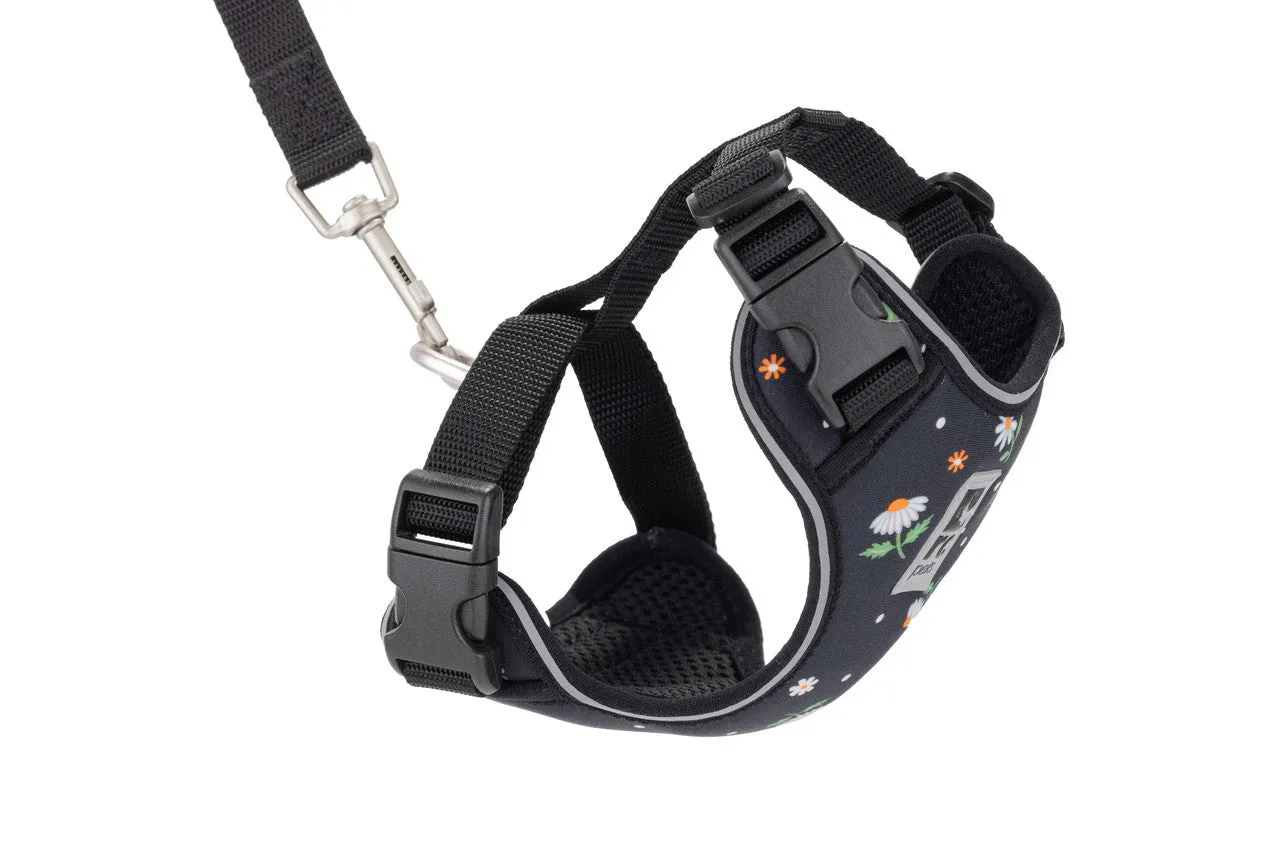 RC Pets Adventure Kitty Harness for Cats in Daisies Pattern cat collar, breakaway cat harness