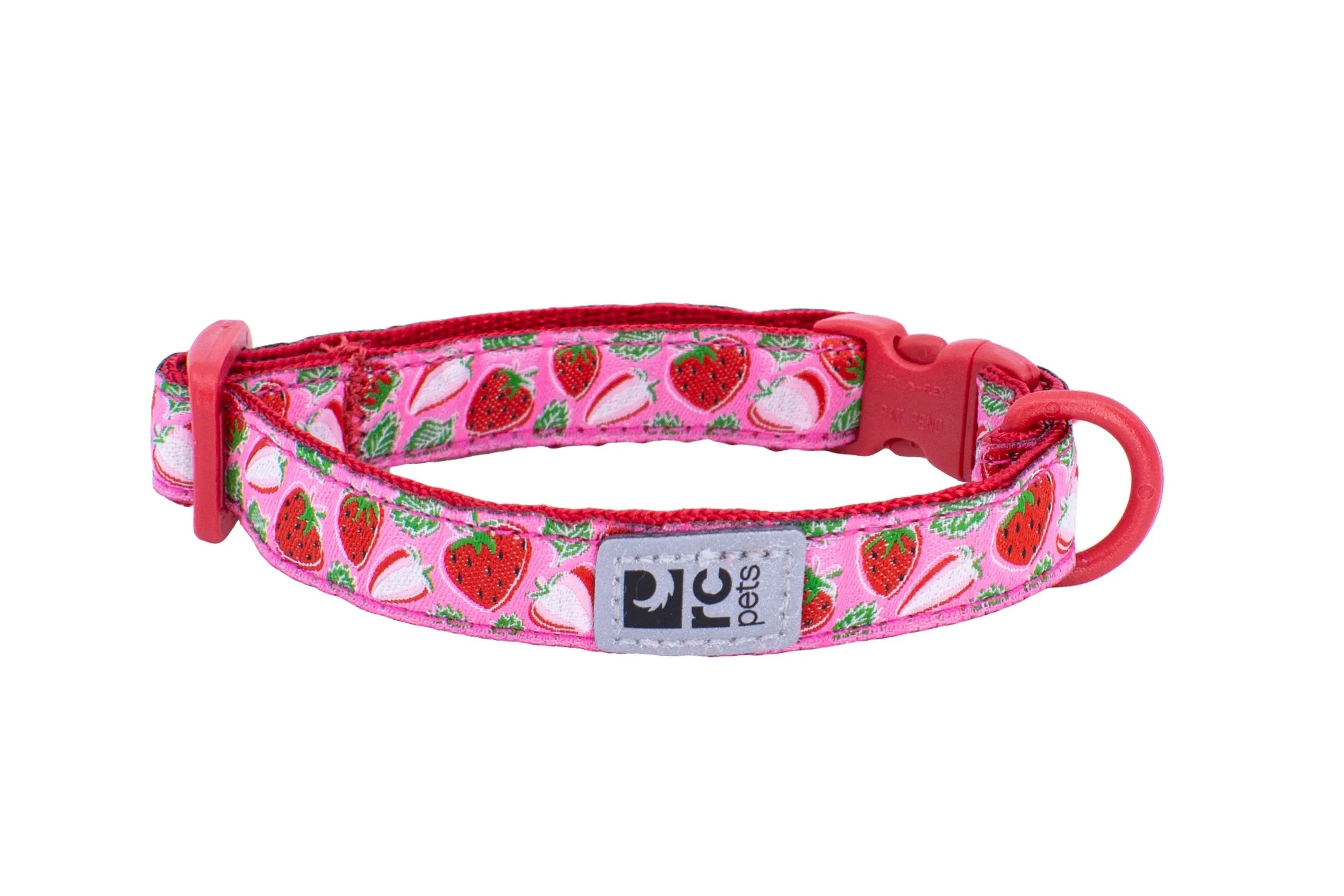 RC Pets Kitty Breakaway Collar for Cats in Strawberries Pattern cat collar, breakaway cat harness