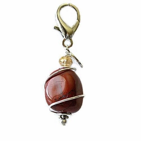 Red Jasper Healing Dog Collar Charm 1 Pawmulet dog collar charm,pet tag