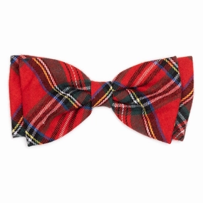 Red Plaid III Dog Bow Tie dog collar accessory,collar decor
