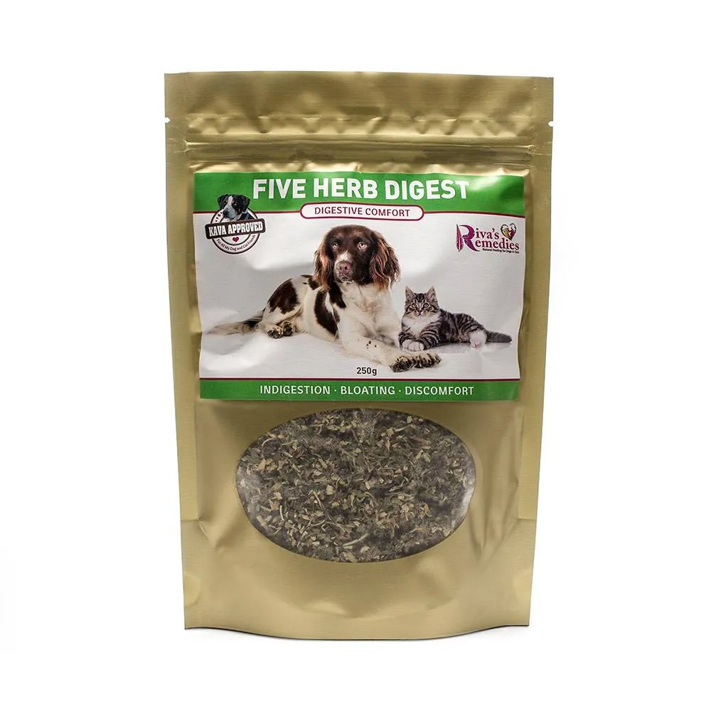 Riva's Remedies Five Herb Digest (Dog and Cat) cat vitamins, cat immune support