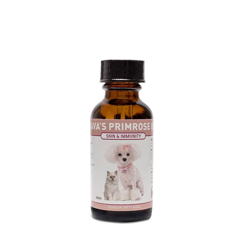 Riva's Remedies Kava's Primrose Oil cat vitamins, cat immune support