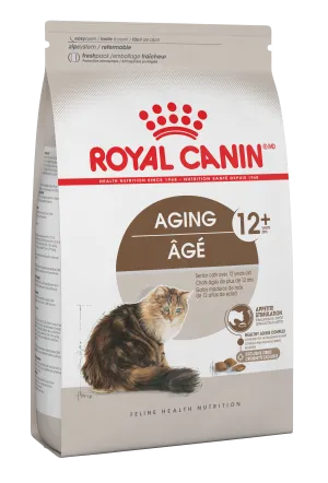Royal Canin Cat Aging 12  senior cat care, elderly cat supplements