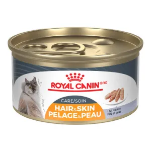 Royal Canin Cat Hair & Skin Care Loaf In Sauce 5oz adult cat food, best cat food for adults