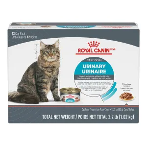 Royal Canin Feline Care Nutrition Urinary Care Thin Slices In Gravy Canned Cat Food - 12 can pack, 3 oz adult cat food, best cat food for adults