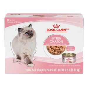 Royal Canin Feline Health Nutrition Kitten Thin Slices In Gravy Canned Kitten Food - 12 can pack, 3 oz kitten care supplies, kitten milk replacer