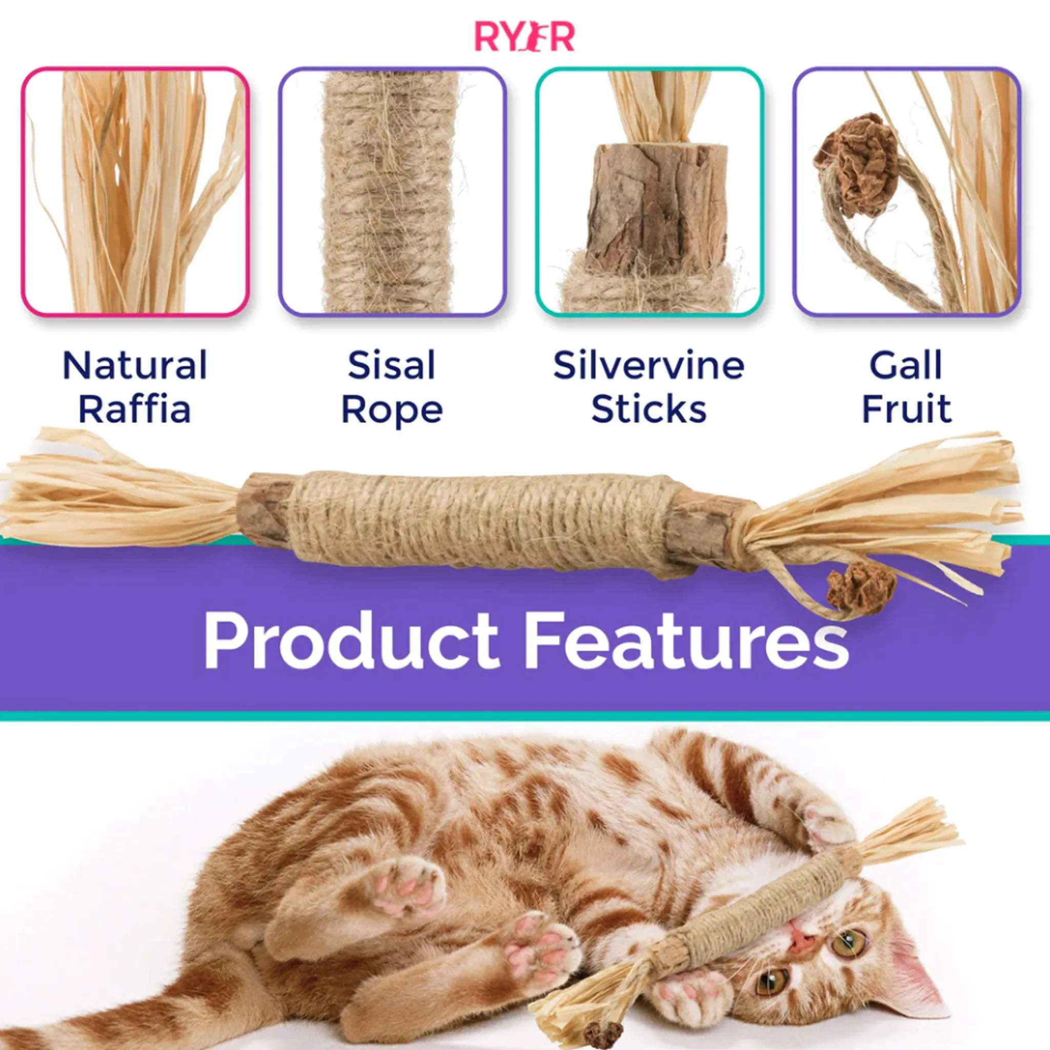 RYER Dental Sticks Silvervine Cat Grooming