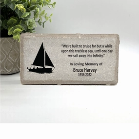 Sailor Memorial Stone - Sailboat Memorial Gift