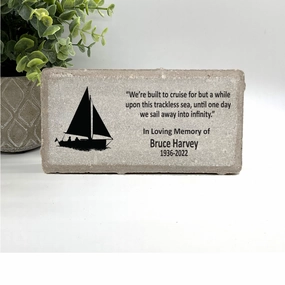 Sailor Memorial Stone - Sailboat Memorial Gift show poultry,grooming poultry