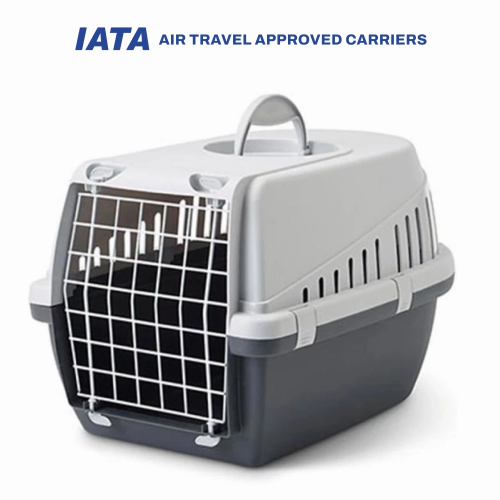 Savic Trotter 2 IATA Approved Travel Carrier for Dogs and Cats (Dark Grey)