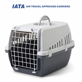 Savic Trotter 2 IATA Approved Travel Carrier for Dogs and Cats (Dark Grey)