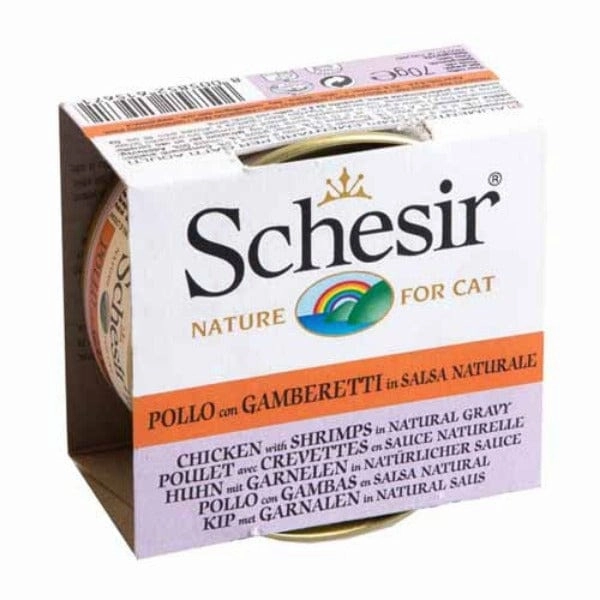 Schesir Chicken Entre with Shrimps in Natural Gravy Adult Wet Cat Food