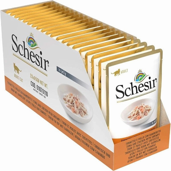 Schesir Tuna & Chicken with Shrimp Adult Wet Cat Food