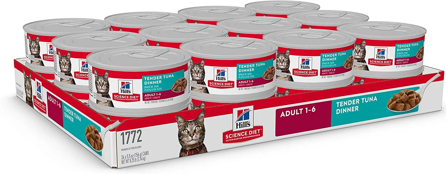 Science Diet Adult Tender Tuna Dinner cat food adult cat food, best cat food for adults
