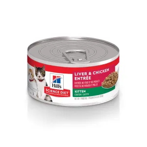 Science Diet Kitten Liver & Chicken Entree kitten care supplies, kitten milk replacer