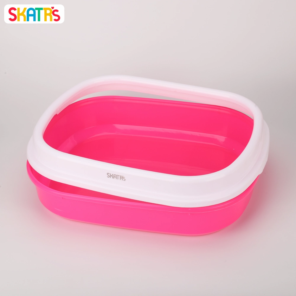 Scoopy Lavender Scented Natural Indian Brown Sand Litter & Skatrs Pink Litter Tray Cat Combo