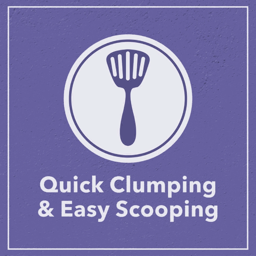 Scoopy Quick Clumping Lavender Scented Litter with Skatrs Litter Tray and Scooper for Cats