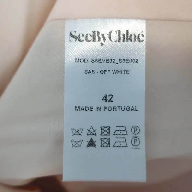 See by Chloe Tweed Jacket Cream/Multi Cotton-Blend Size 42