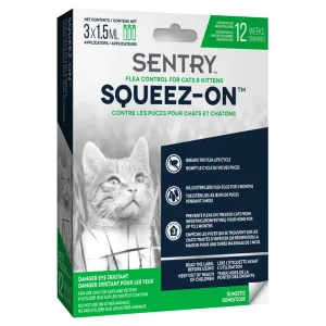 Sentry Squeez-On Flea Control for Cats & Kittens - 3 tubes adult cat food, best cat food for adults