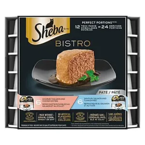 Sheba Chicken & Salmon/Salmon & Tuna Value Pack 2X12/75GM dry cat food, cat kibble