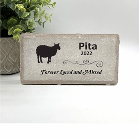 Sheep Memorial Stone - Forever Loved and Missed show poultry,grooming poultry