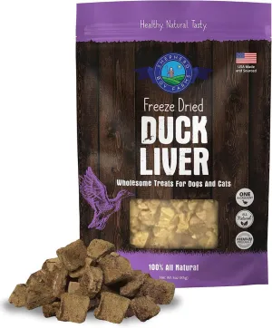 SHEPHERD BOY FARMS Freeze Dried Duck Liver 3oz cat treats, natural cat treats