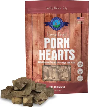SHEPHERD BOY FARMS Freeze Dried Pork Hearts cat treats, natural cat treats