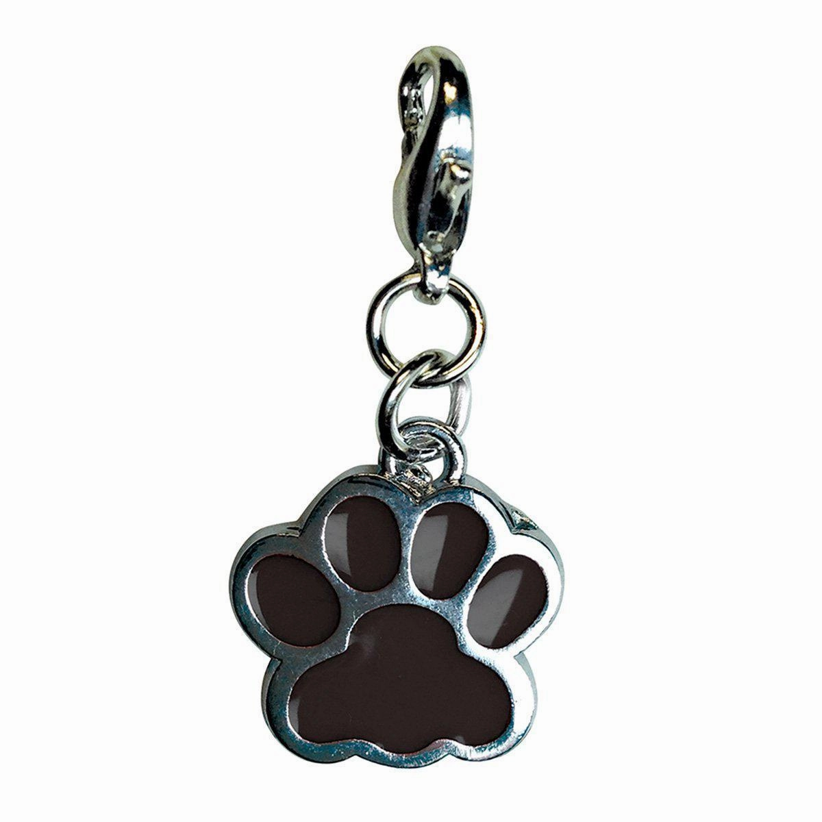 Shiny Black Paw Print Enamel Dog Collar Charm dog collar charm,pet tag
