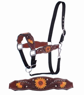 Showman Sunflower & Rhinestone Bronc Halter bird pet,aviary product
