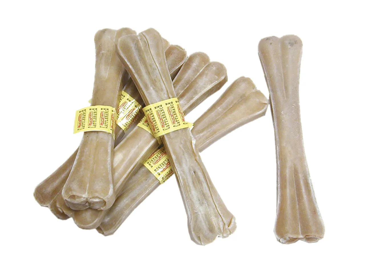 Single Burgham CattleRanch Pressed Rawhide Bone 12 in D-6090 adult cat food, best cat food for adults