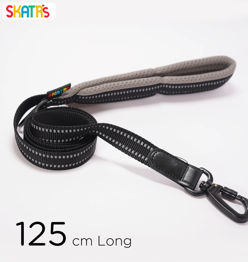 Skatrs Adventure in Style & Comfort Eclipse Leash for Dogs and Cats (Black)