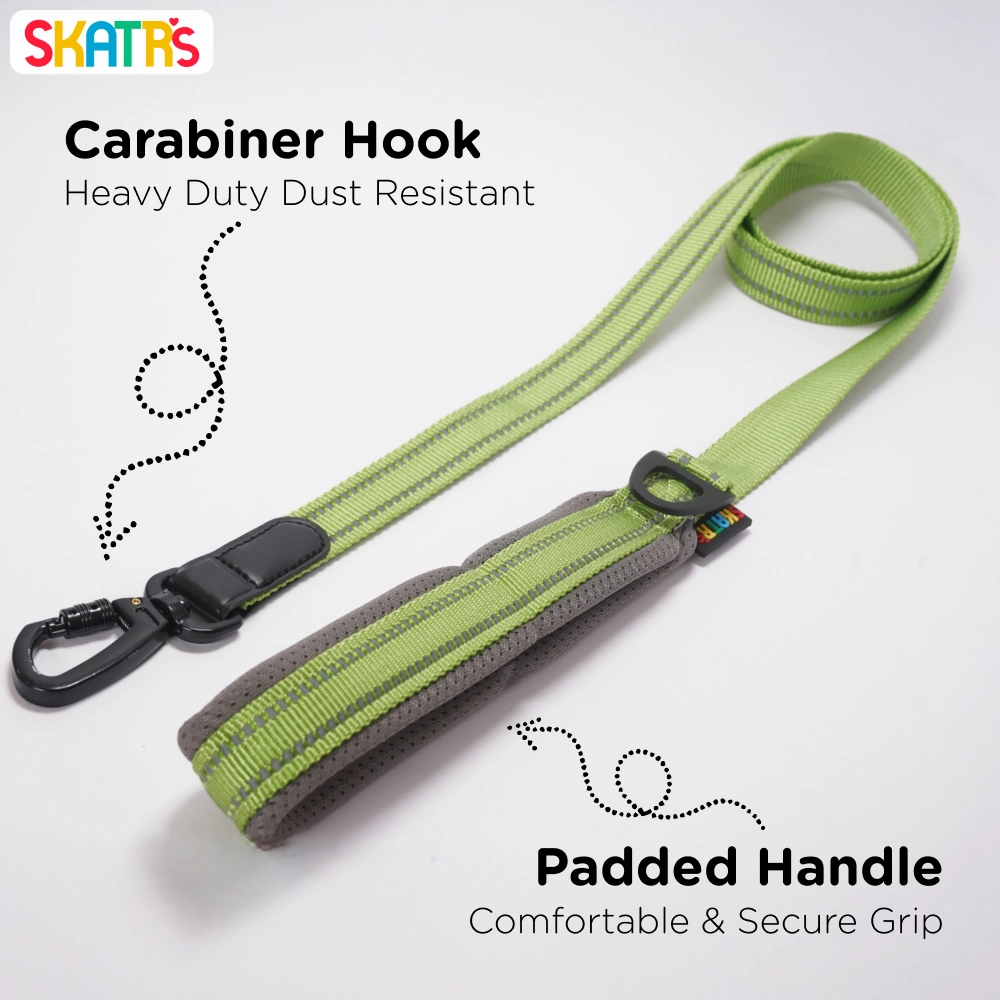 Skatrs Adventure in Style & Comfort Tropical Leash for Dogs and Cats (Green)