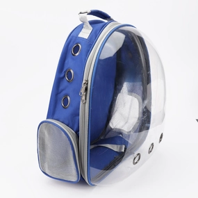 Skatrs Astronaut Space Capsule Carrier Backpack for Cats (Blue)