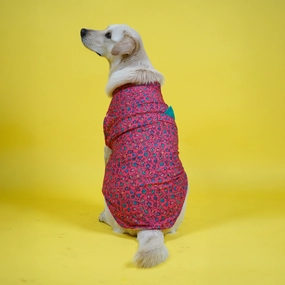 Skatrs Bold Fuchsia Printed Kurta for Dogs and Cats (Pink)