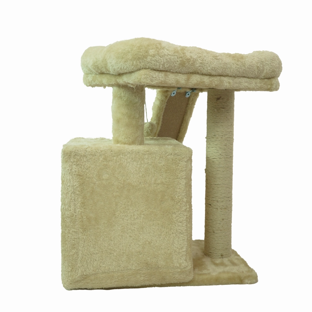 Skatrs Cat Tree Indoor Climbing Activity Tower with Scratching Posts for Cats (Beige)