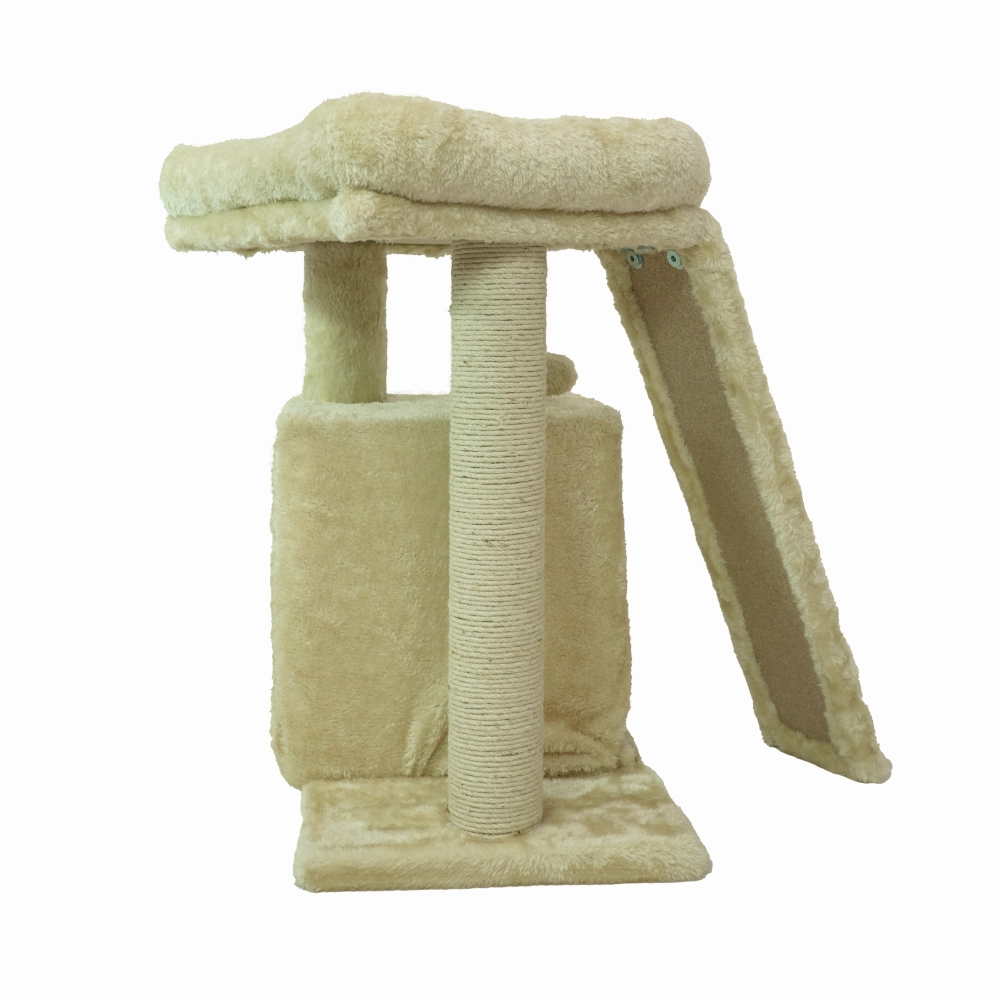 Skatrs Cat Tree Indoor Climbing Activity Tower with Scratching Posts for Cats (Beige)