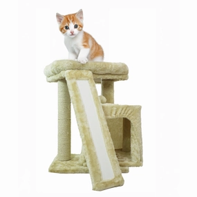 Skatrs Cat Tree Indoor Climbing Activity Tower with Scratching Posts for Cats (Beige)
