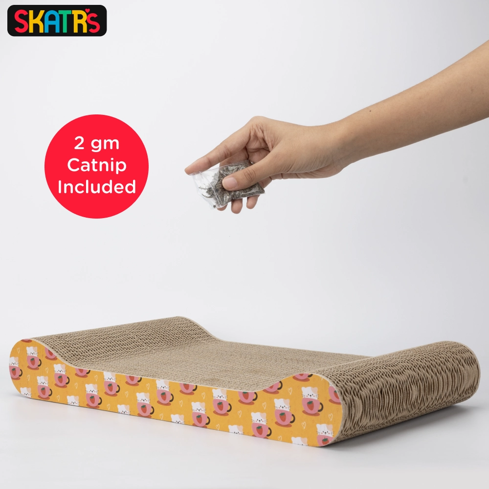 Skatrs Claw and Order Cat Scratcher with 2g Premium Catnip Free