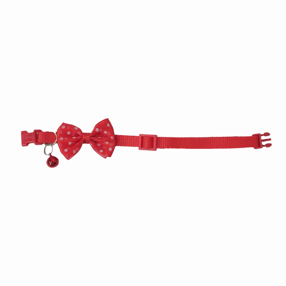 Skatrs Collar with Bow for Dogs and Cats (Red)