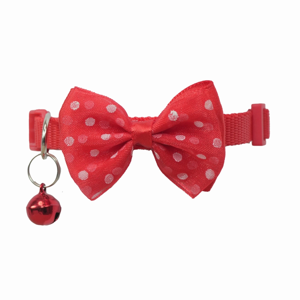 Skatrs Collar with Bow for Dogs and Cats (Red)